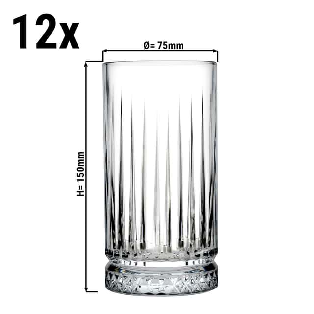 (12 Stück) Longdrinkglas - ELYSIA - 445 ml - Transparent