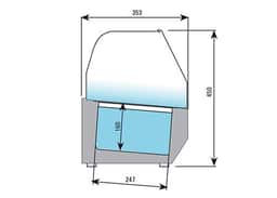 Kühlaufsatzvitrine Premium PLUS - 1328x353mm - 5x GN 1/4