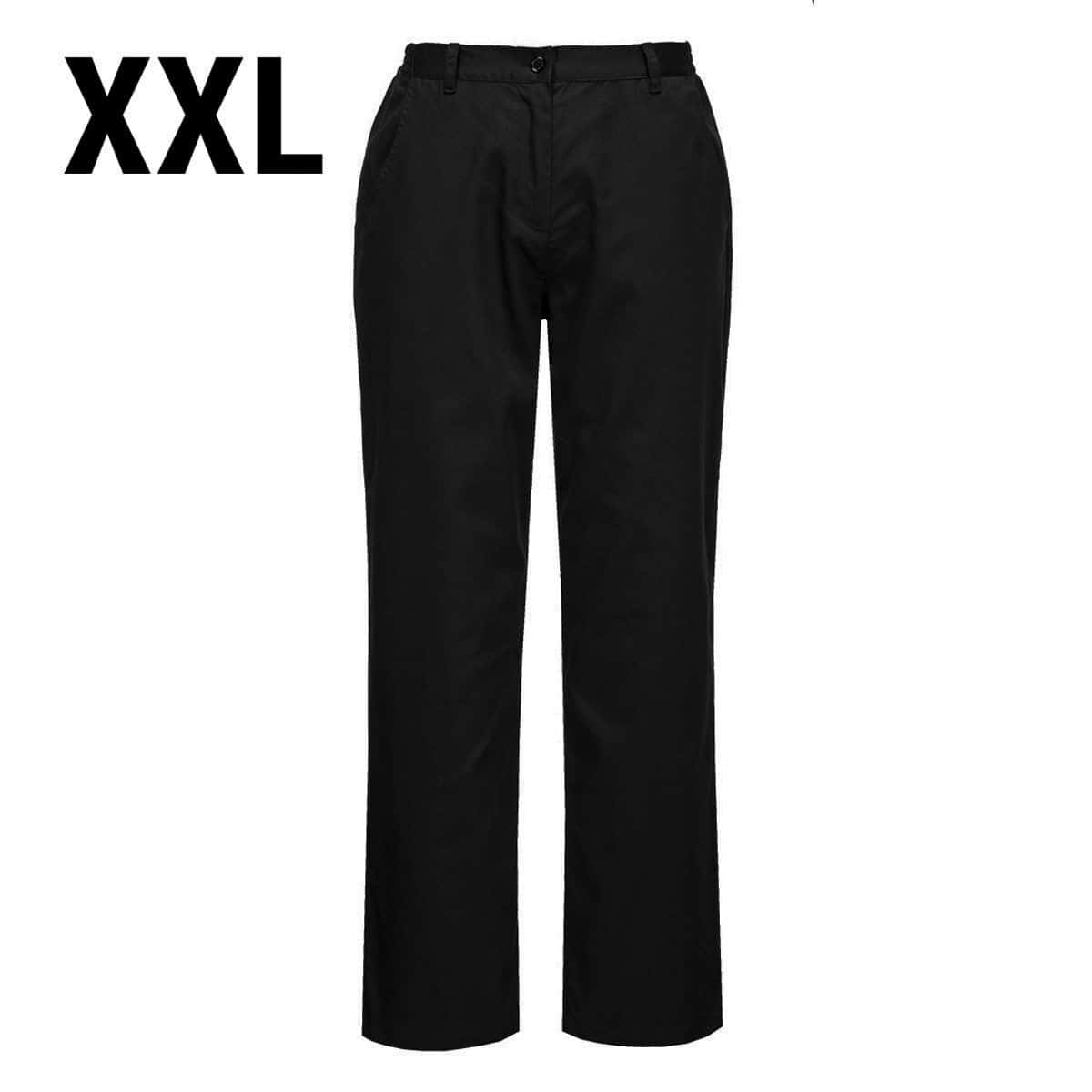 (5 Stück) Damen Kochhose Basic - Schwarz - Größe: XXL