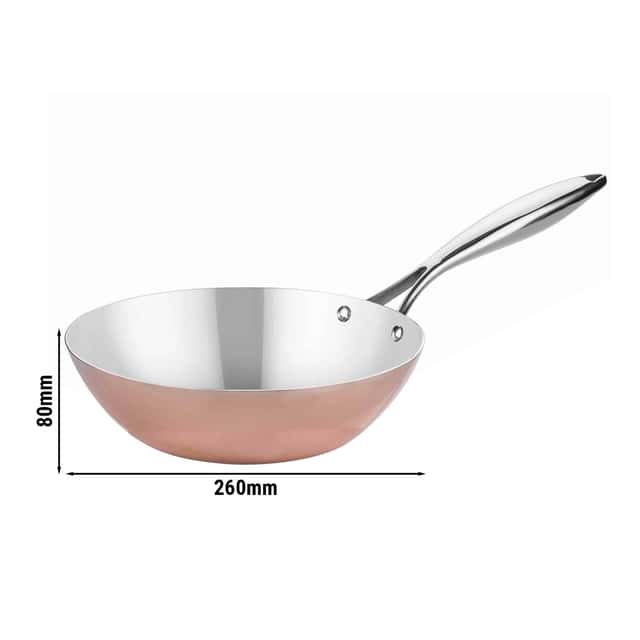 Wok-Pfanne aus Kupfer - Ø 26 cm