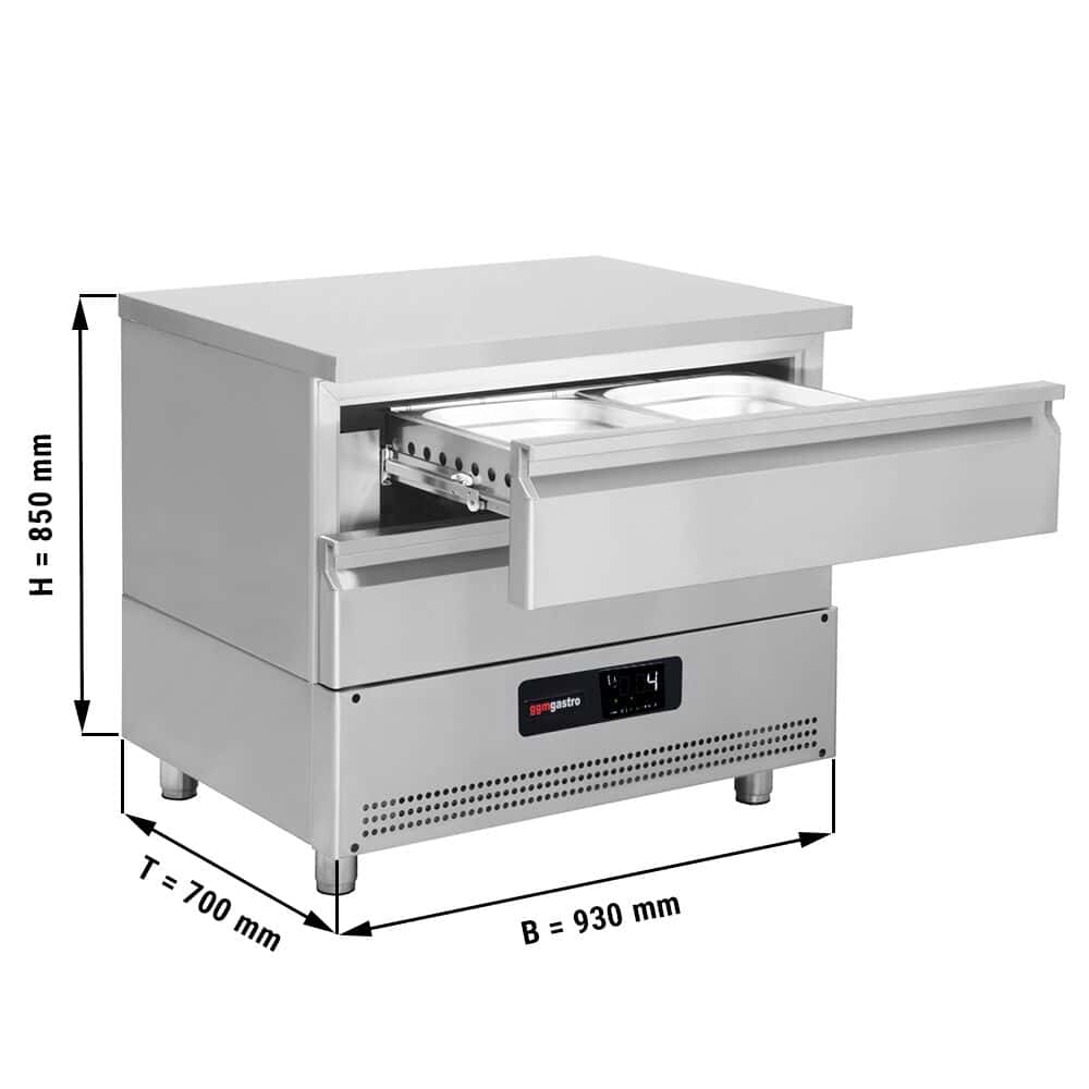 Tiefkühl/Kühl-Unterbau Kombination -20 ~ +8°C - 930mm - 2 Schubladen