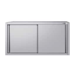 Edelstahl Wandhängeschrank ECO - 1200x400mm - mit Schiebetür - 650mm hoch