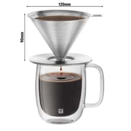 ZWILLING | COFFEE - Pour Over Kaffeefilter-Set & Kaffeeglas, 2-tlg