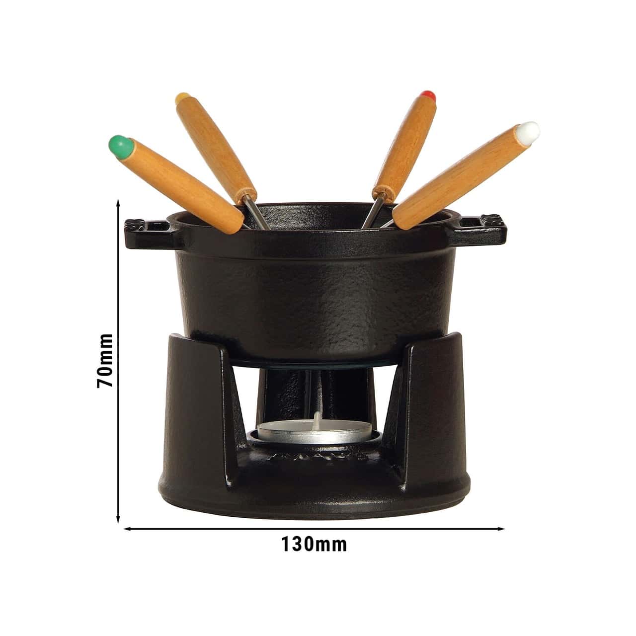 STAUB | SPECIALITIES - Mini Fondue Set - Ø 100mm - Schwarz