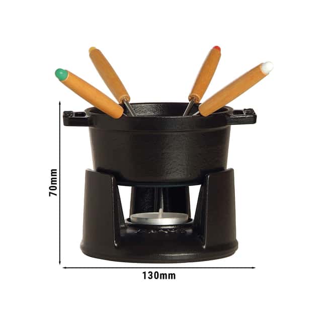 STAUB | SPECIALITIES - Mini Fondue Set - Ø 100mm - Schwarz