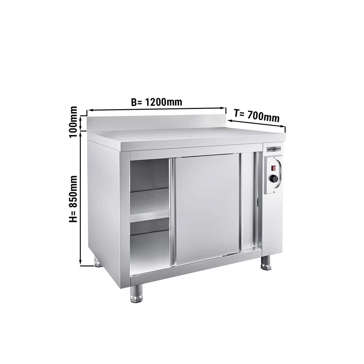 Wärmeschrank PREMIUM - 1200x700mm - mit Aufkantung