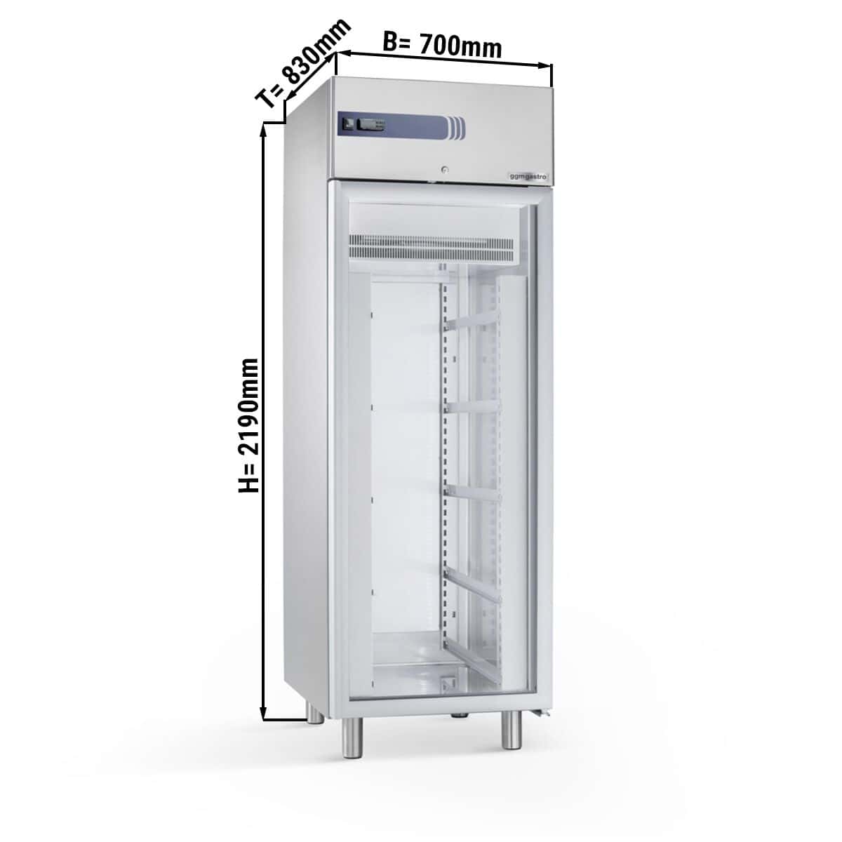 Pasta refrigerator Premium PLUS - EN 60x40 - 585 litres - 1 glass door