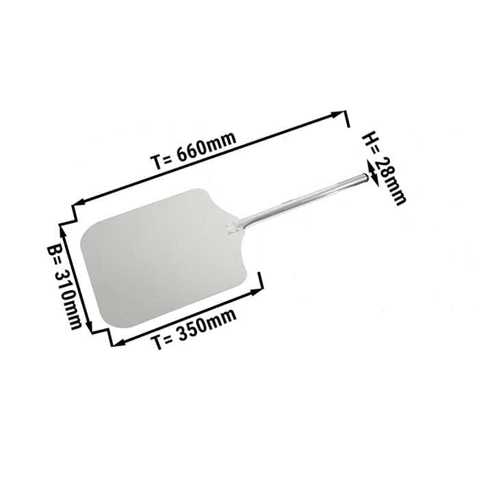 Pizzaschaufel aus Aluminium - 310 x 350 mm