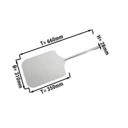 Pizzaschaufel aus Aluminium - 310 x 350 mm