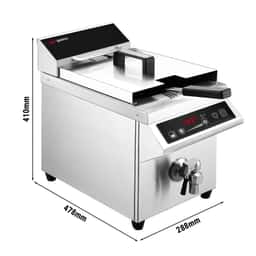 Induktions-Fritteuse - 8 Liter - 3,5 kW - Ablasshahn