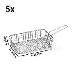 (5 Stück) Fingerfood Korb Rechteckig - 28 x 16 cm