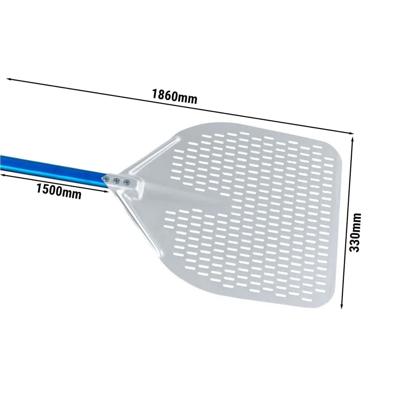 Pizzaschaufel - AZZURRA - Aluminium - 330x330mm - perforiert