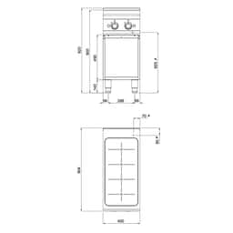 Induktion Glühplattenherd - 14 kW