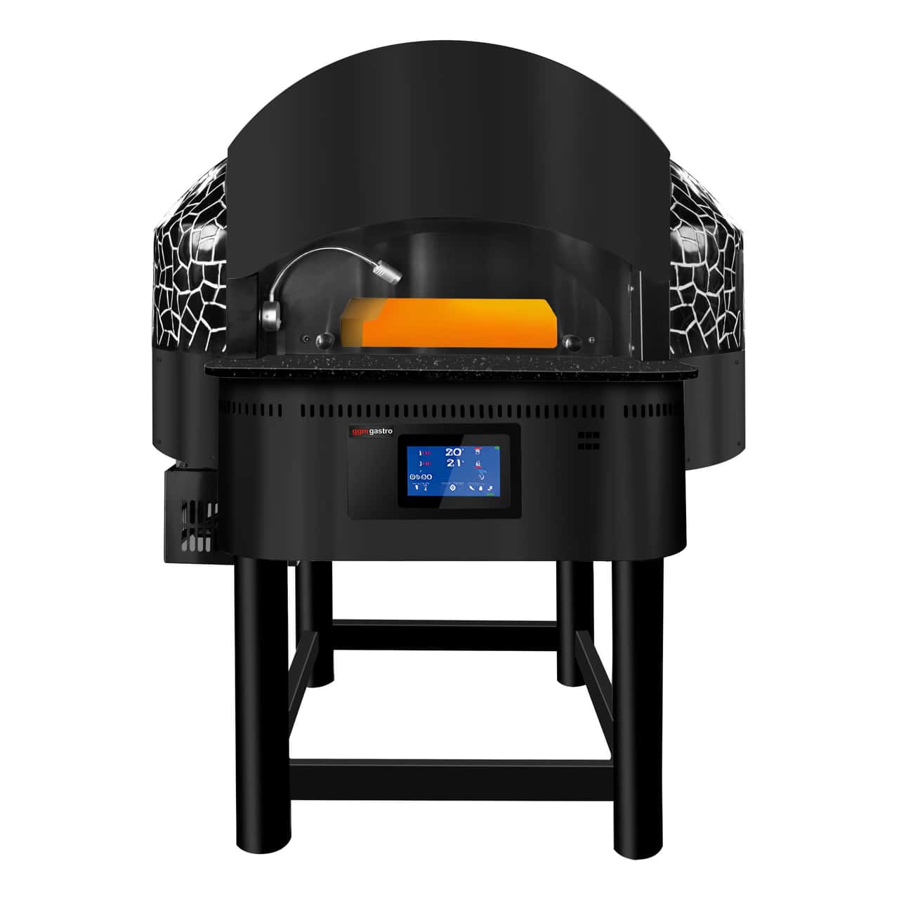 Gas stone pizza oven - 9x 30 cm - rotating