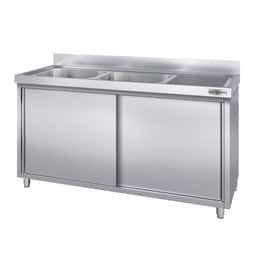 Spülschrank PREMIUM - 2000x600mm - mit 2 Becken links