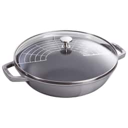 STAUB | SPECIALITIES - Wok mit Glasdeckel - Ø 300mm - Gusseisen - Graphit-Grau