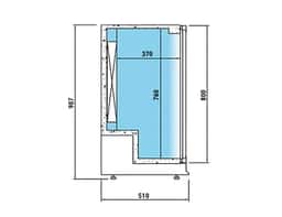 Barkühlschrank - 1350mm - 330 Liter - mit 3 Glasflügeltüren - Edelstahl