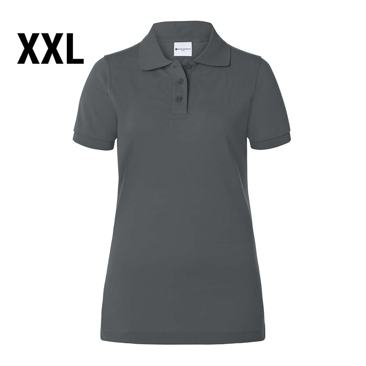 (6 Stück) KARLOWSKY | Damen Workwear Poloshirt Basic - Anthrazit - Größe: 2XL