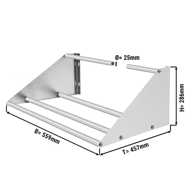 Wandbord für Spülkörbe - 560mm - 1 Ablage