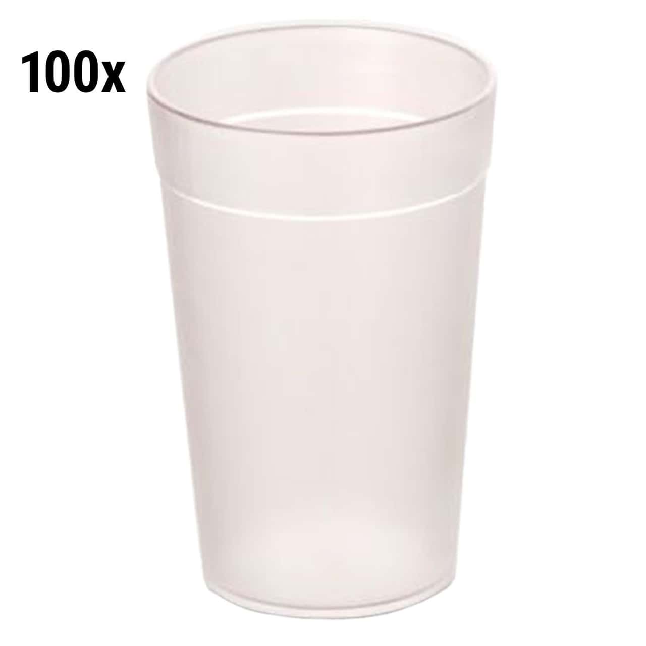 (100 Stück) Polycarbonat Milchglas - 300 ml