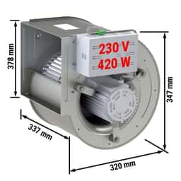 Radialventilator 2200 m³ pro Std. - für Wandhauben