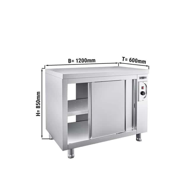 Wärmeschrank PREMIUM - 1200x600mm - mit Durchreiche