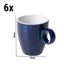 (6 Stück) BART COLOUR CAFE - Espressotasse - 65ml - Blau