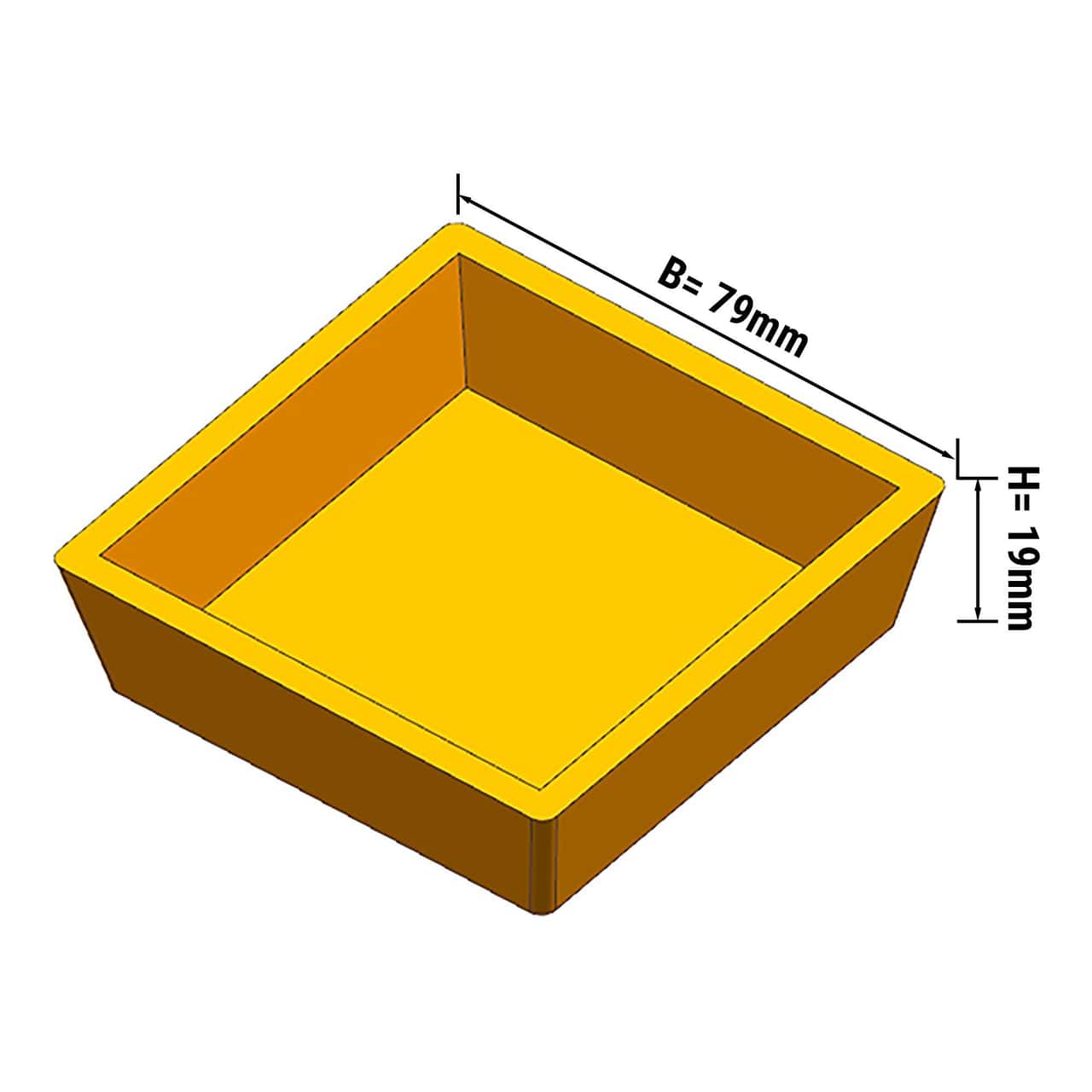 Platten für Tartlet Maschine TMNP - Tartlet-Form: Quadratisch - 72x72mm