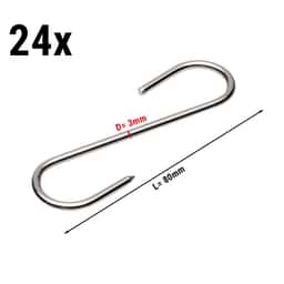 (24 pieces) Meat hook for meat maturation cabinet - length 8 cm