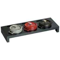 STAUB | SPECIALITIES - Servierbrett für 3 Mini-Cocottes - 420x160mm - Fiberholz - Schwarz