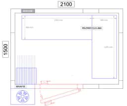 Regalset Aluminium - L-Form - Bautiefe: 460 mm