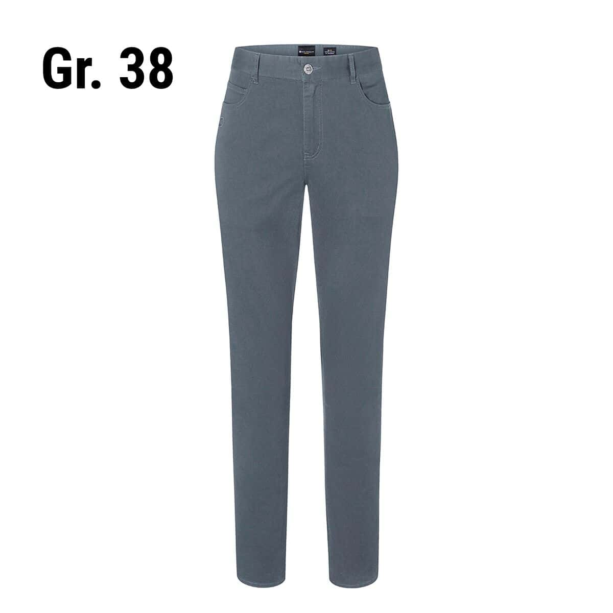 (6 Stück) KARLOWSKY | Damen 5-Pocket-Hose - Anthrazit - Größe: 38