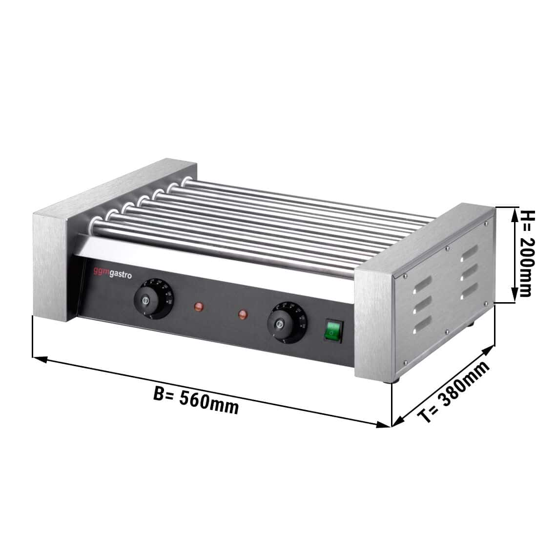 Zubereitungstisch - 1210mm - für 9x GN 1/6 - 2 Türen - inkl. Würstchengrill & Würstchenwärmer