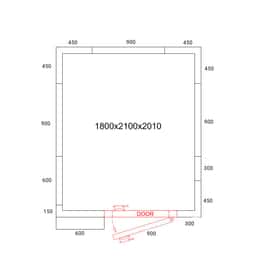 Tiefkühlzelle - 1800x2100mm - 5,13m³ - inkl. Lamellen