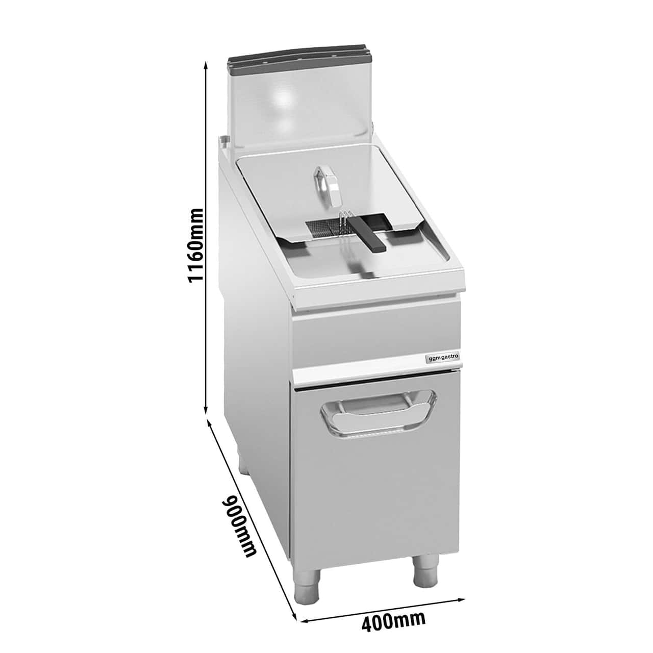 Gas Fritteuse - 20 Liter - 17,5 kW