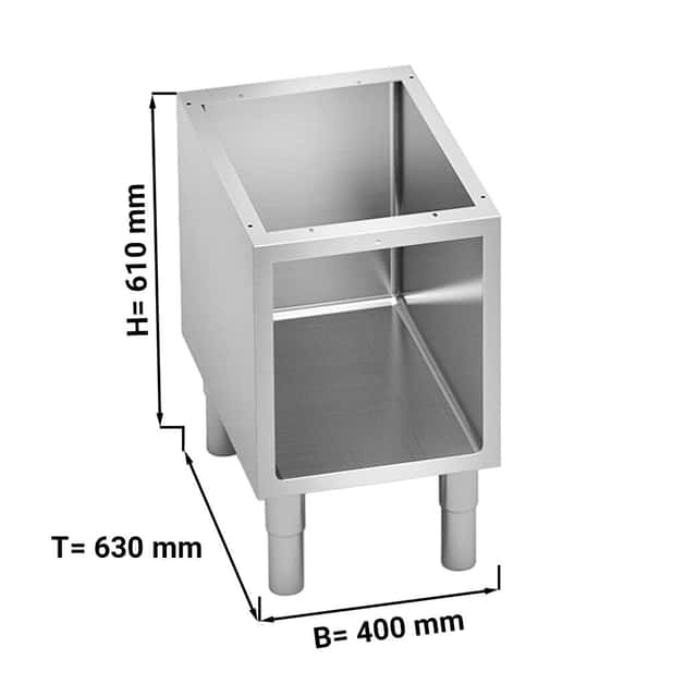 Offener Unterbau - 400mm - mit abgerundeten Kanten