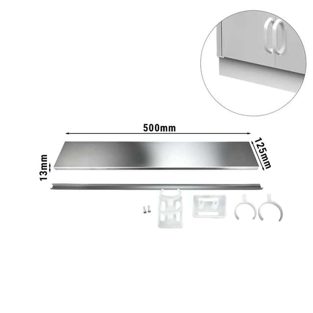 Edelstahlsockel - Länge: 500mm