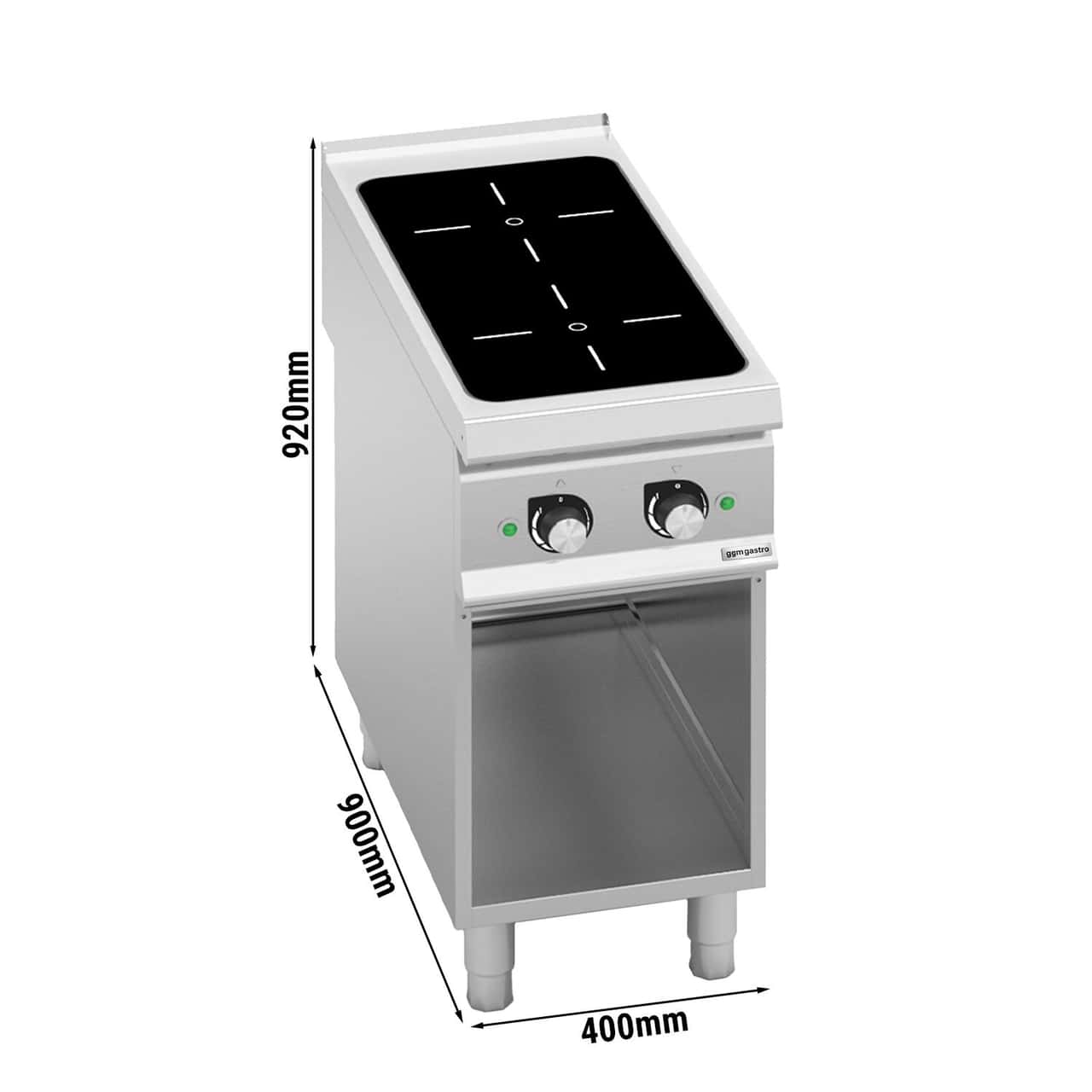 Induktionsherd - 10 kW - 2 Kochfelder