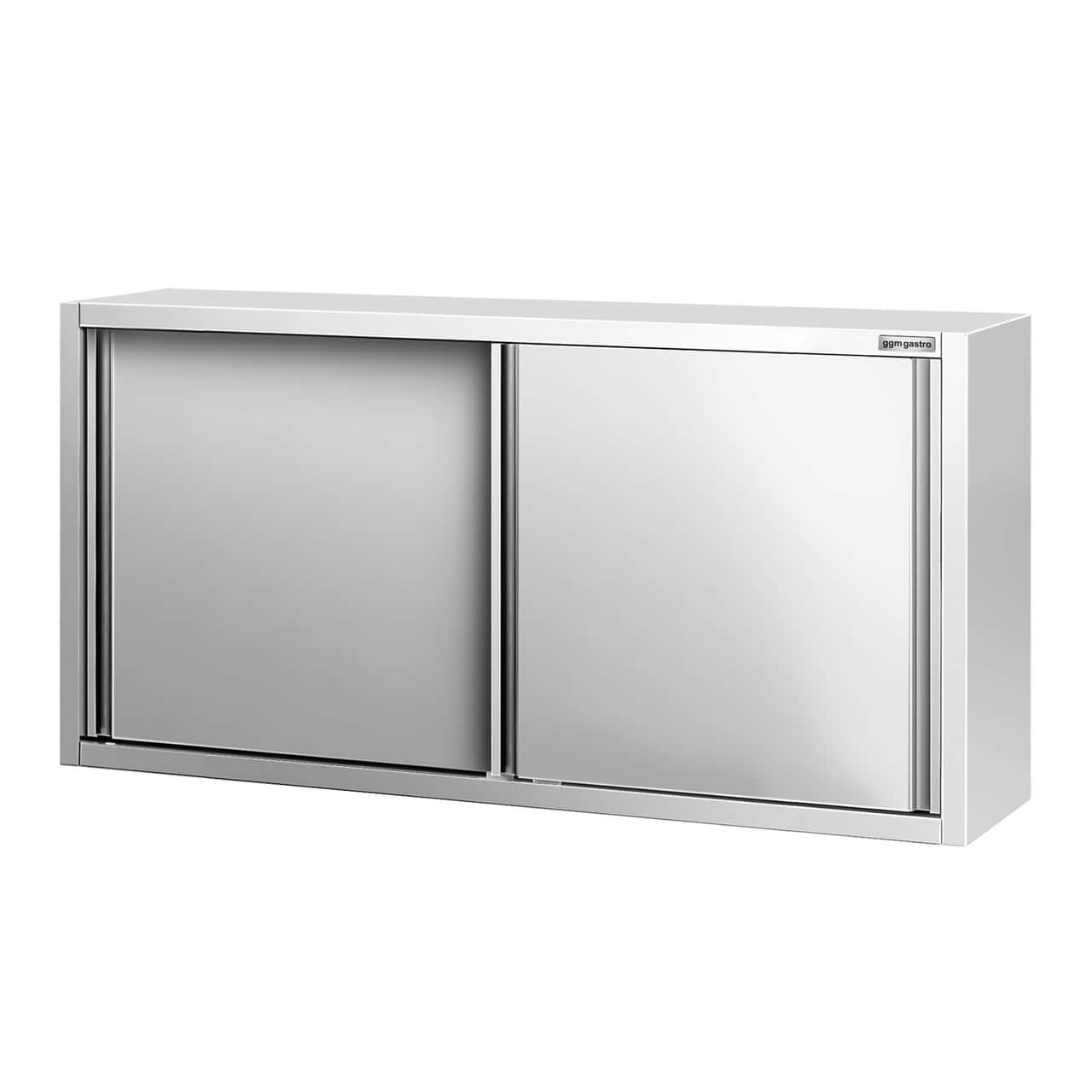 Edelstahl Wandhängeschrank PREMIUM - 1600x400mm - mit Schiebetür - 800mm hoch