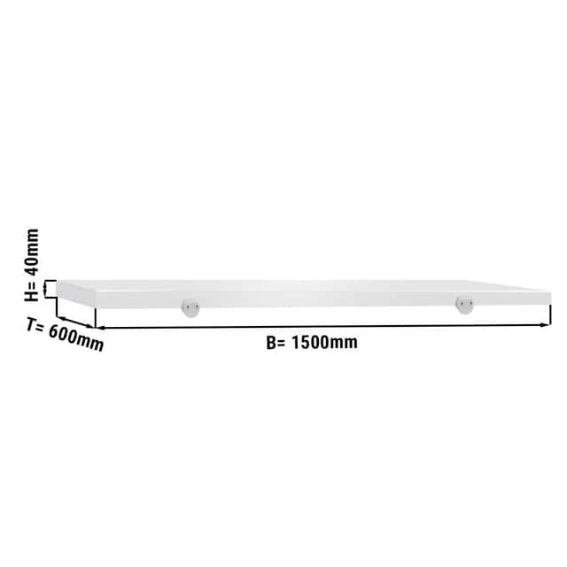 Schneideplatte für Arbeitstisch - 1500x600mm - Weiß