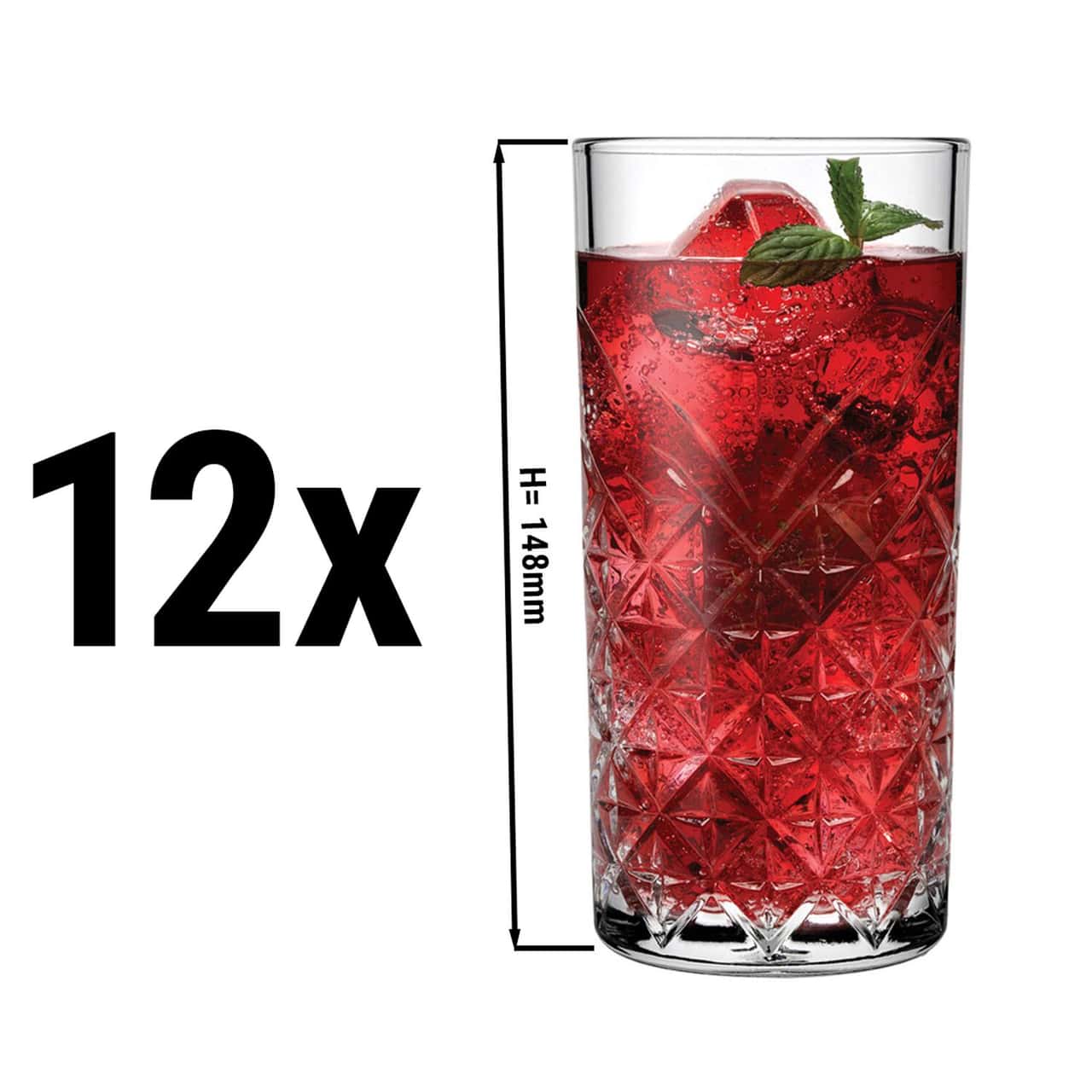 (6 Kusů) Sklenice na longdrink - 345 cc 