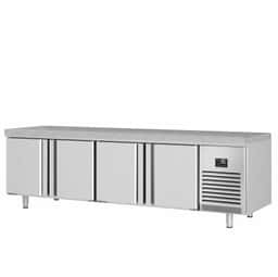 Bäckereikühltisch Premium PLUS - 2752x800mm - 4 Türen & Granitarbeitsplatte