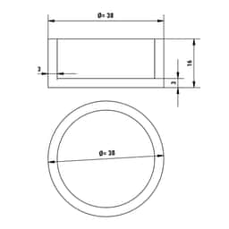 Platten für Tartlet Maschine TMNP - Tartlet-Form: Rund - Ø 37mm