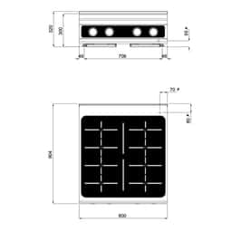 Induktion Glühplattenherd - 28 kW - Bflex Digital