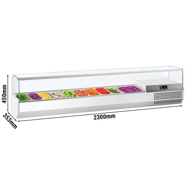 Kühlaufsatzvitrine Premium PLUS - 2300x353mm - 11x GN 1/4