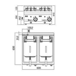 Elektrická fritéza 10+10L (12 kW)