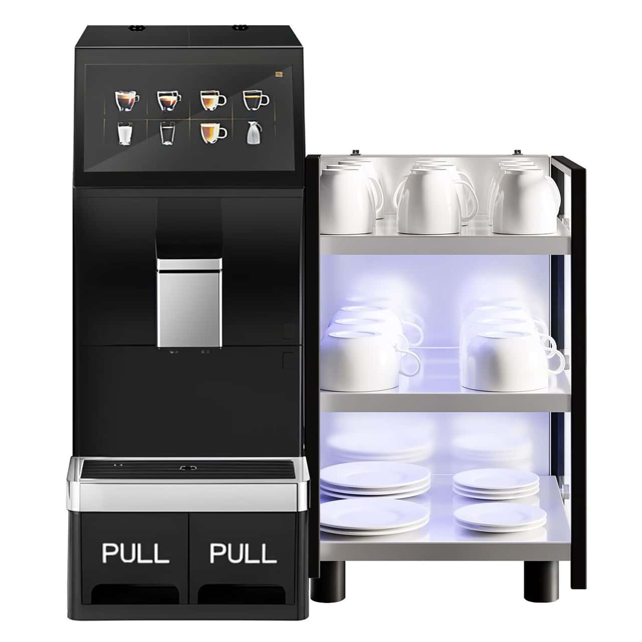 Kaffeevollautomat - 1,3 kW - 10 Zoll Touchscreen - inkl. Tassenwärmer