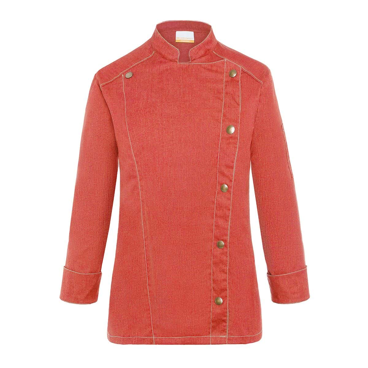 KARLOWSKY | Damenkochjacke Jeans-Style - Vintage Red - Größe: 36