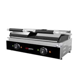 Kontaktgrill - 3,6 kW - oben & unten Gerillt - Grillfläche: 485x235mm