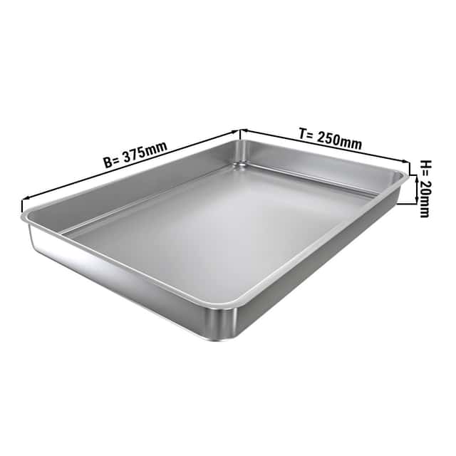 Ausstell-/Auslageblech mit Rand - 37,5 x 25 x 2 cm